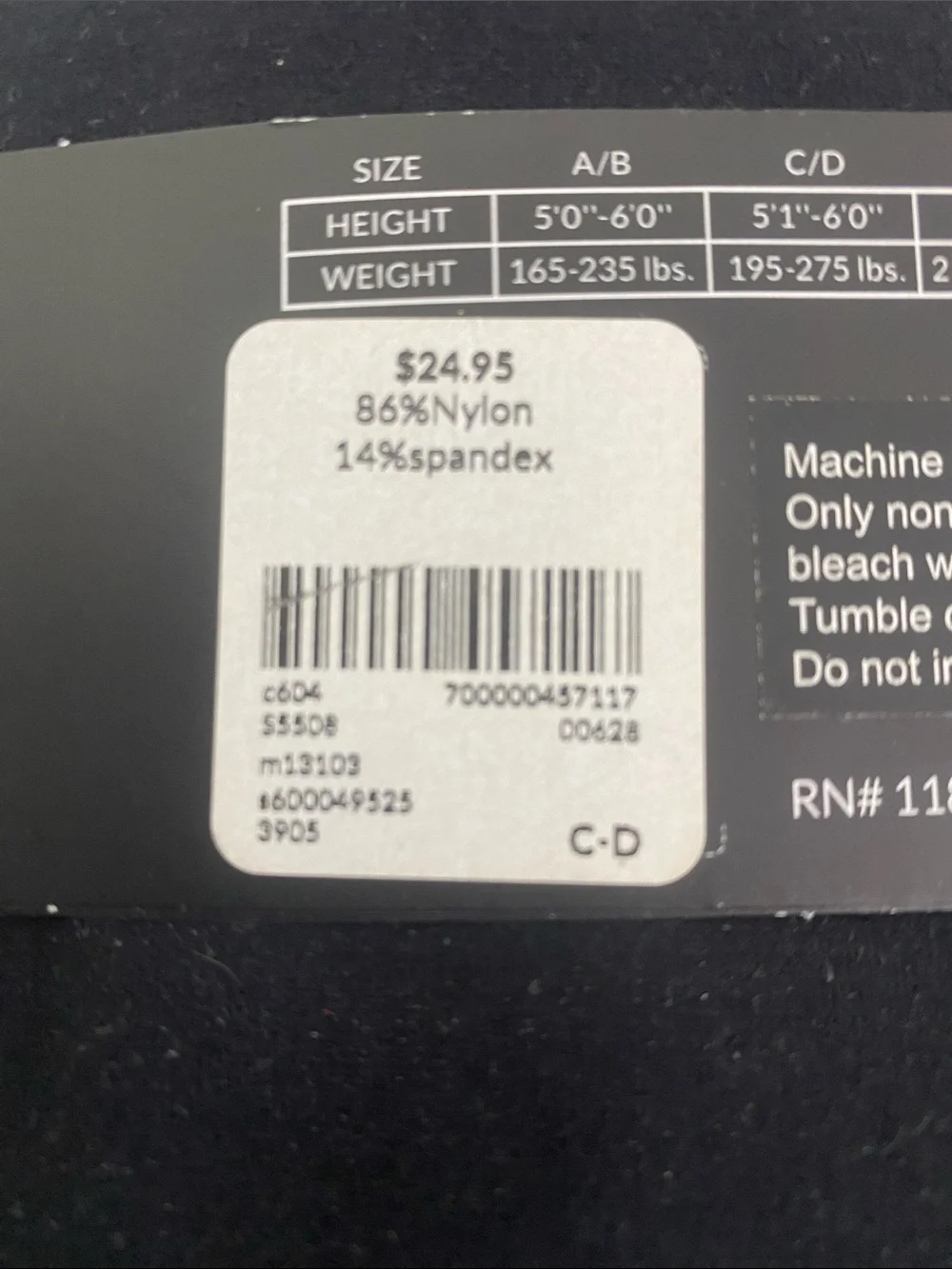 Lane Bryant Black Control Top Leggings Size C/D